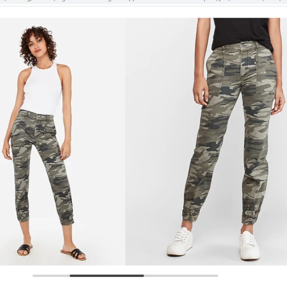 💖HP💖 Camo Pants - Snap Cinched Hem
